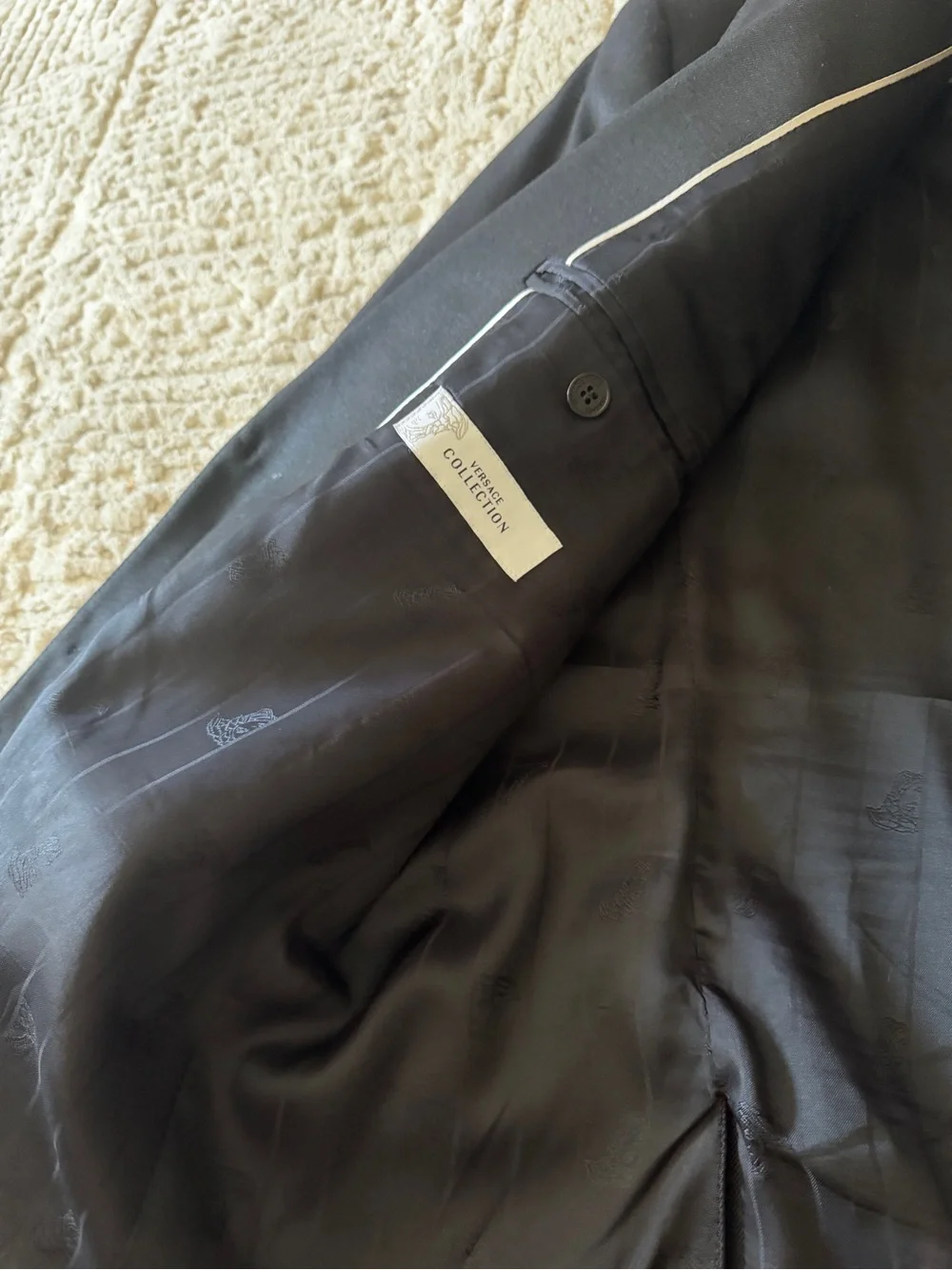 Versace Black Men's Two-Button Suit Jacket
